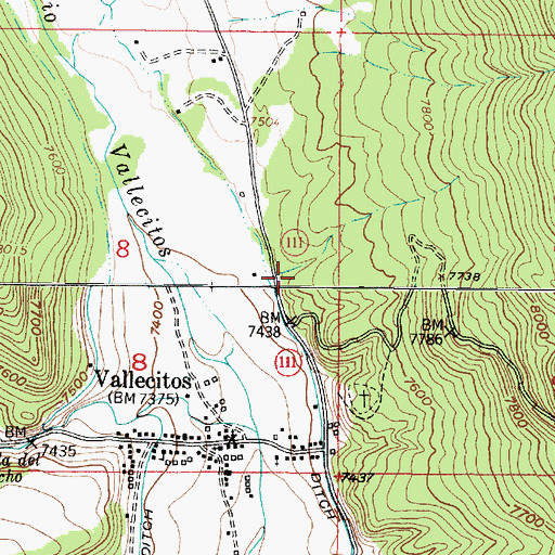 Topographic Map of Vallecitos Deposit Number Two, NM