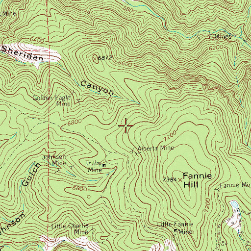 Topographic Map of Comet Tunnel, NM