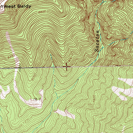 Topographic Map of Uncle John Mine, NM
