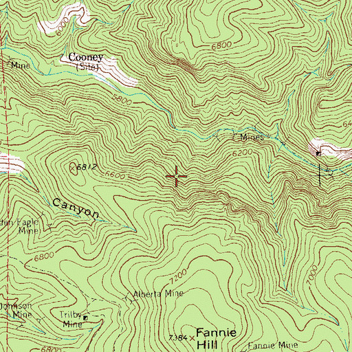 Topographic Map of Free Milling Lode, NM