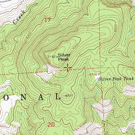 Topographic Map of Great Western Mine, NM