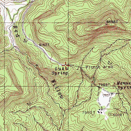 Topographic Map of Pine Spring 14N-25, NM
