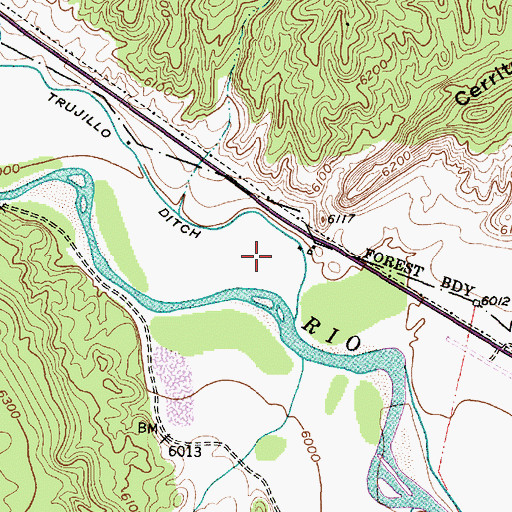 Topographic Map of Lily Belle, NM