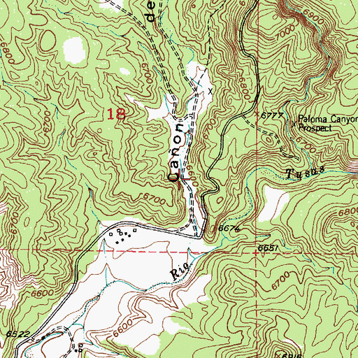 Topographic Map of La Madera Mine, NM