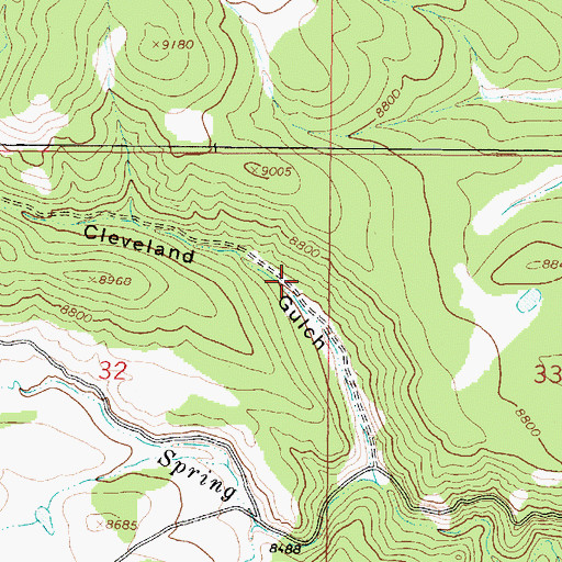 Topographic Map of Keystone Prospect, NM
