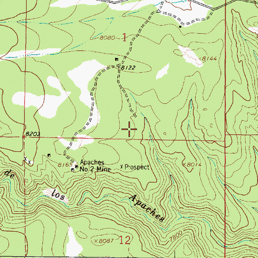 Topographic Map of Keystone-Western, NM