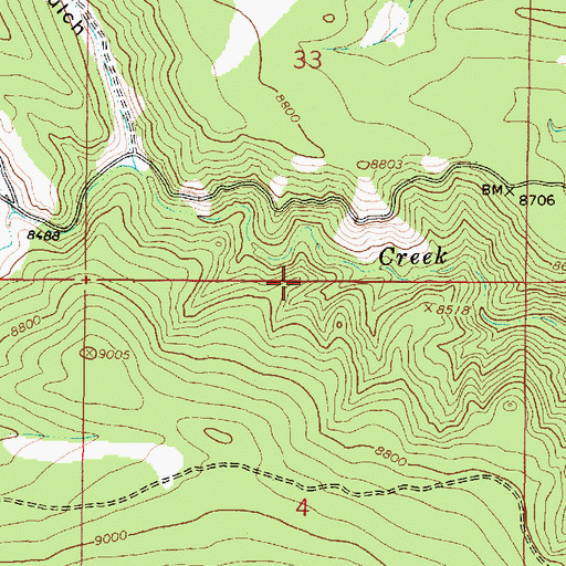 Topographic Map of Jersey Cream, NM