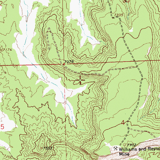 Topographic Map of Foutz Number 1 Mine, NM