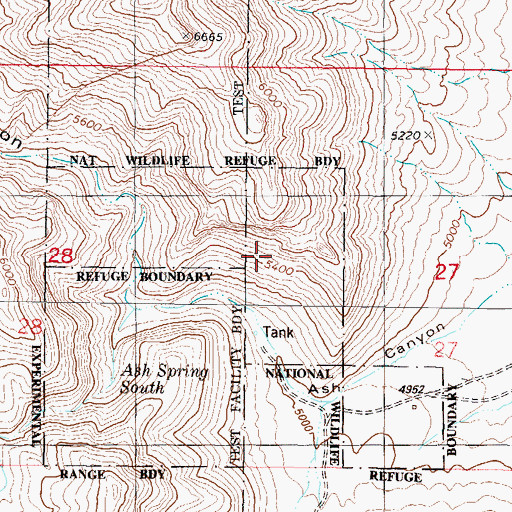 Topographic Map of Ash Canyon, NM