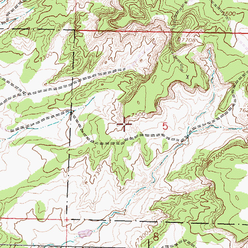 Topographic Map of Uranium Deposit, NM