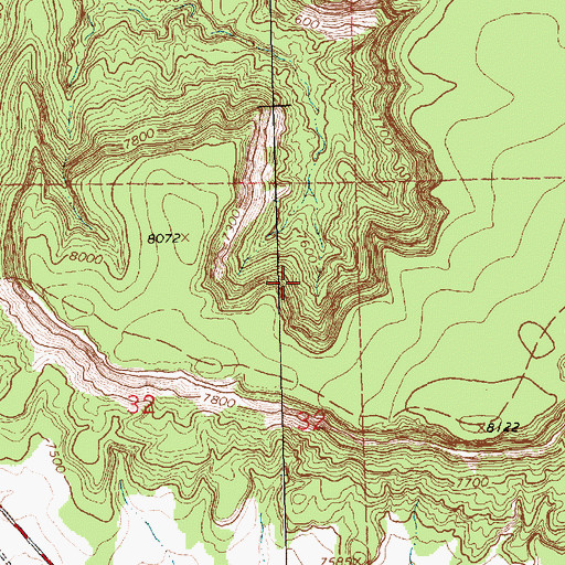 Topographic Map of Uranium Deposit, NM