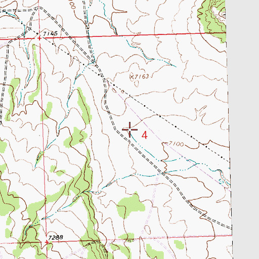 Topographic Map of Uranium Deposit, NM