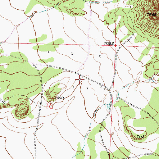 Topographic Map of Uranium Prospects, NM