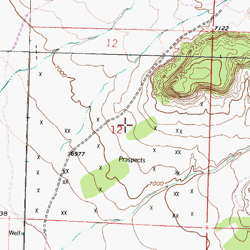 Topographic Map of Uranium Prospects, NM