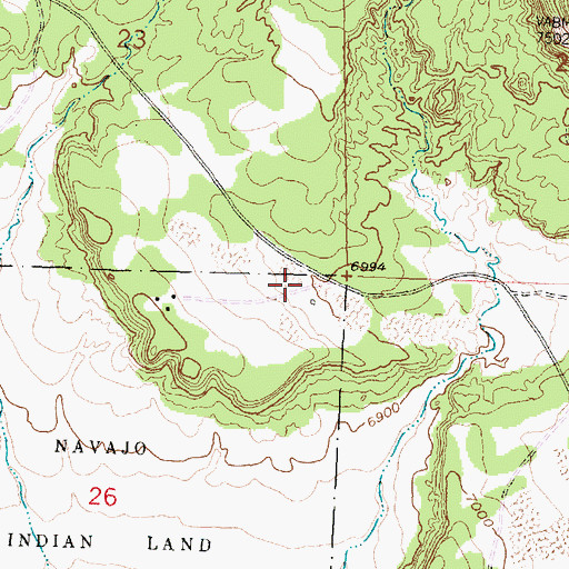 Topographic Map of Hanosh Mine, NM