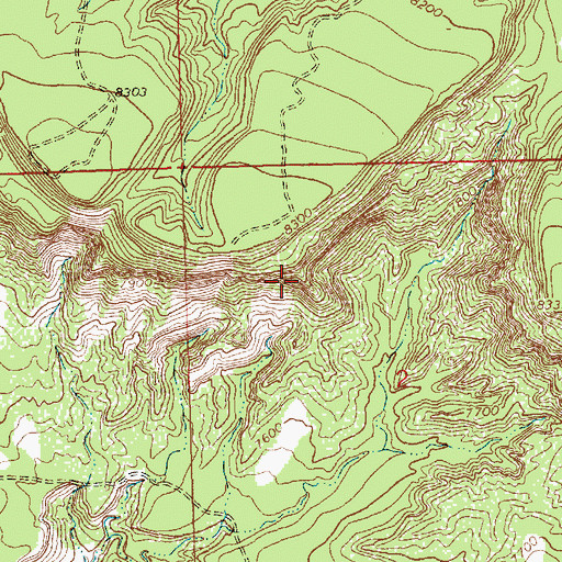Topographic Map of Last Chance Z Uranium Deposit, NM