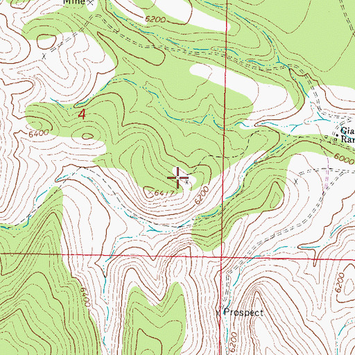 Topographic Map of JVB Claims, NM