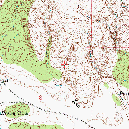 Topographic Map of Katherine, NM