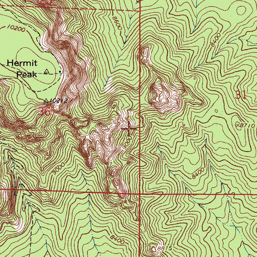Topographic Map of Santo Nino, NM
