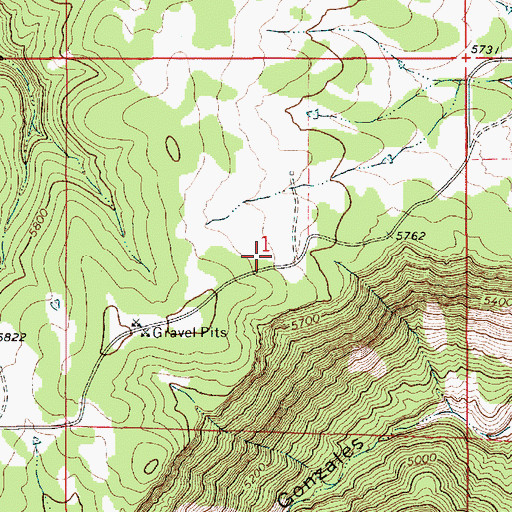 Topographic Map of Key Claims, NM