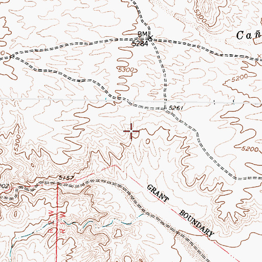 Topographic Map of Lemitar Mountains, NM