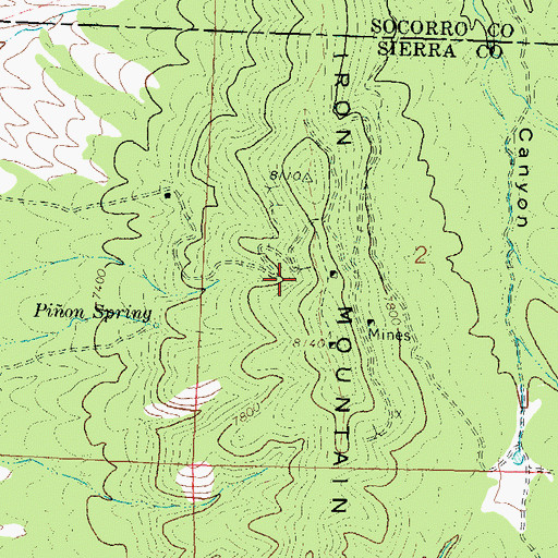 Topographic Map of Parker Strike, NM