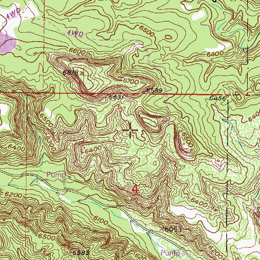 Topographic Map of White Eagle Pumice Mine, NM