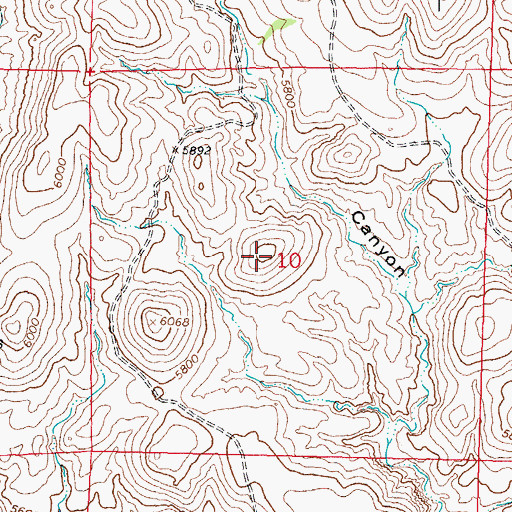 Topographic Map of Hidden Cave, NM