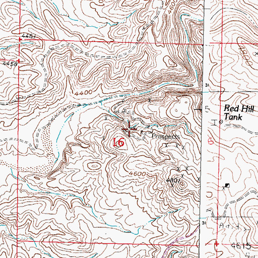 Topographic Map of Manganese Hill, NM