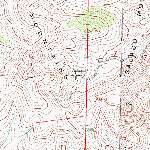 Topographic Map of South Hill, NM
