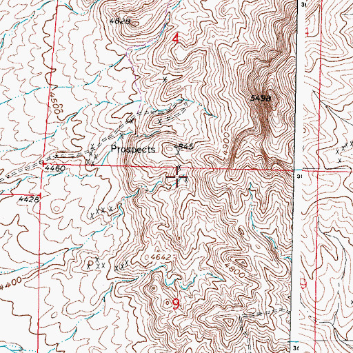 Topographic Map of Alvarez, NM
