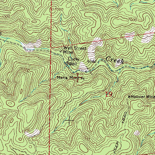 Topographic Map of Nana, NM