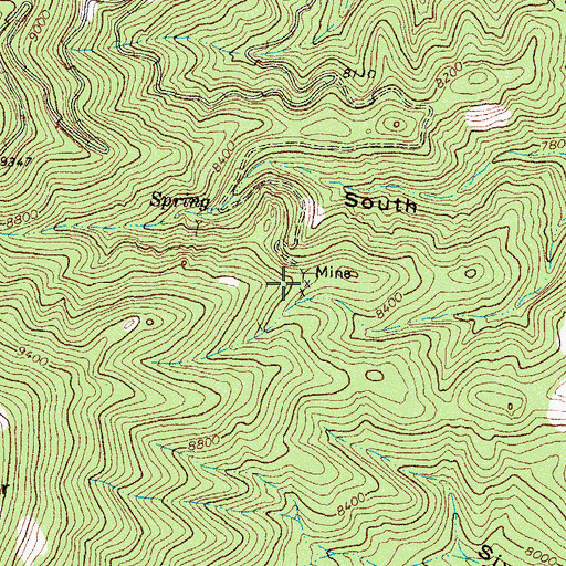 Topographic Map of Sidewinder, NM