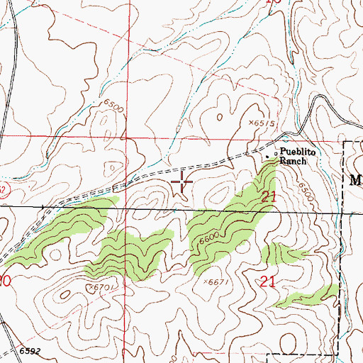 Topographic Map of Vanadium Friend, NM