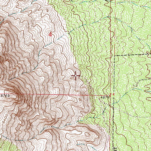Topographic Map of Woods Tunnel, NM