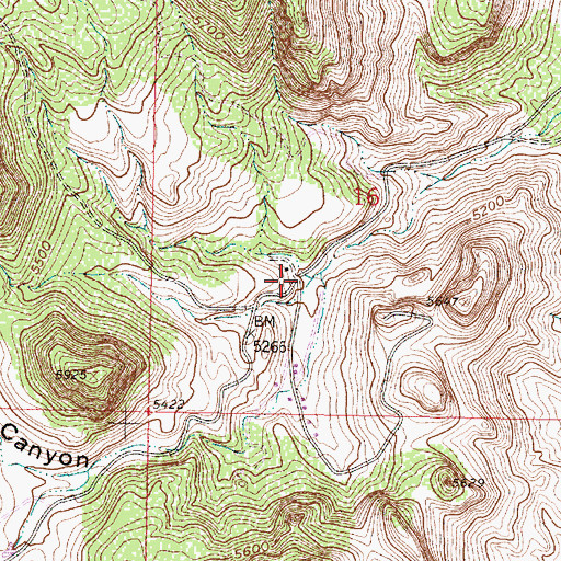 Topographic Map of Blue Canyon Well, NM