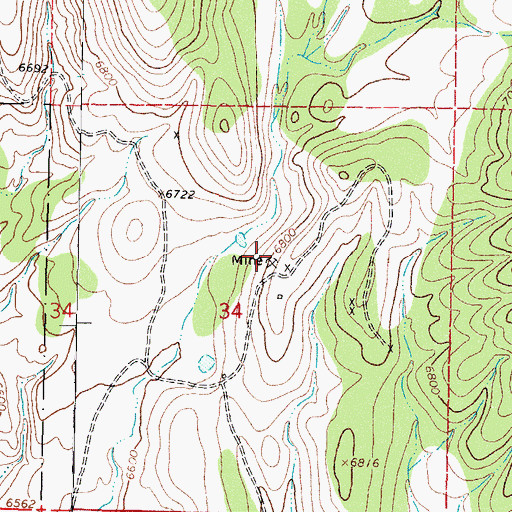 Topographic Map of Black Goose, NM