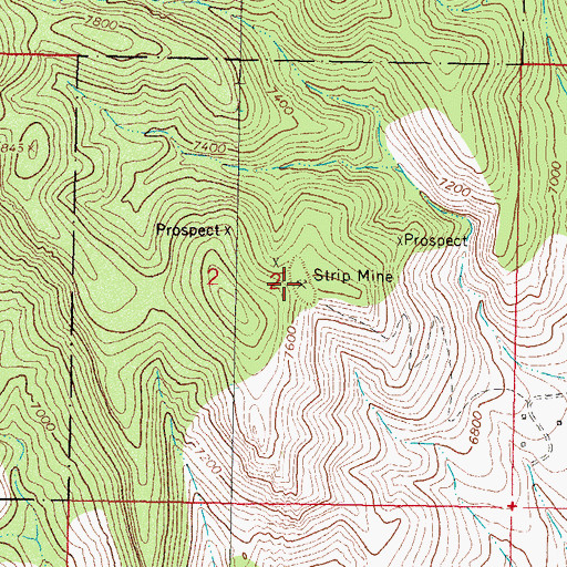 Topographic Map of Buena Vista, NM