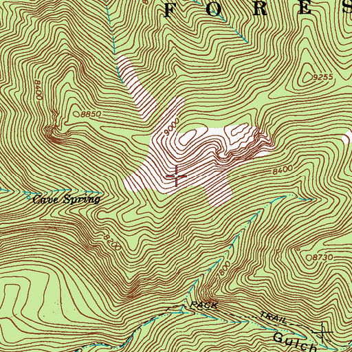 Topographic Map of Little Spar Prospects, NM