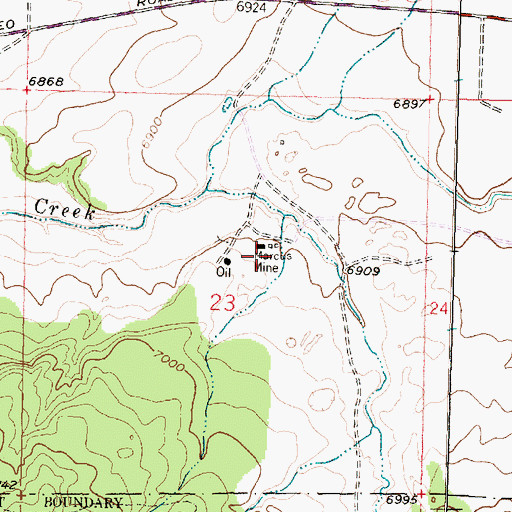 Topographic Map of Marquez Mine, NM