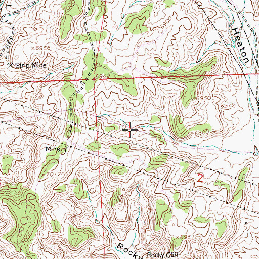 Topographic Map of Thatcher Mine, NM