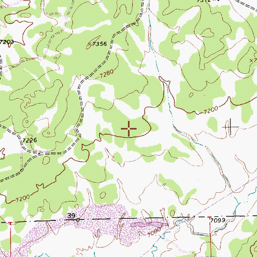 Topographic Map of Gando Coal, NM