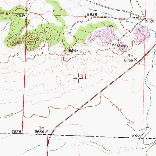 Topographic Map of Kerr McGee Pit 31-13-9, NM