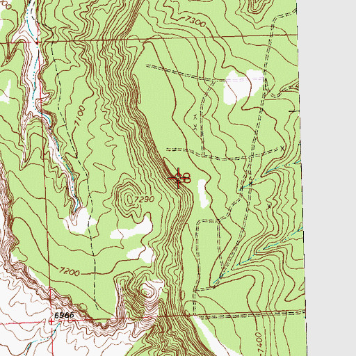 Topographic Map of Yucca Number Two Mine, NM