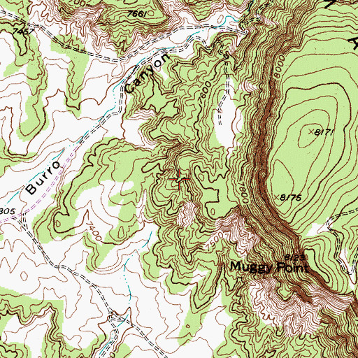 Topographic Map of Green Pick Twenty Uranium Deposit, NM