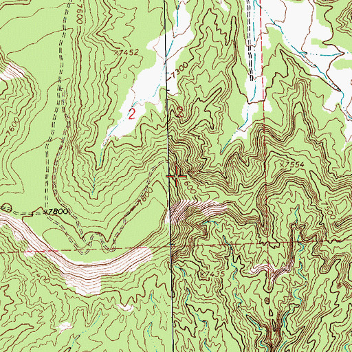 Topographic Map of Westwater Number One, NM