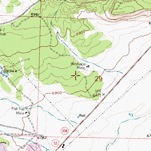 Topographic Map of Faith Mine, NM