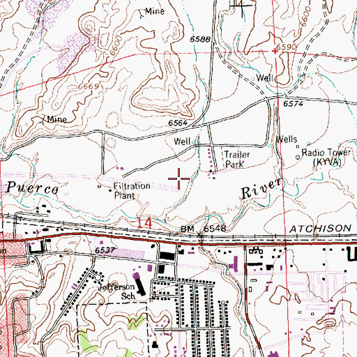 Topographic Map of New Otero Mine, NM