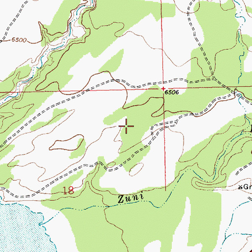 Topographic Map of Black Rock, NM