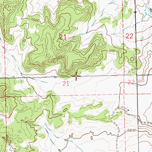 Topographic Map of Zuni Indian School, NM